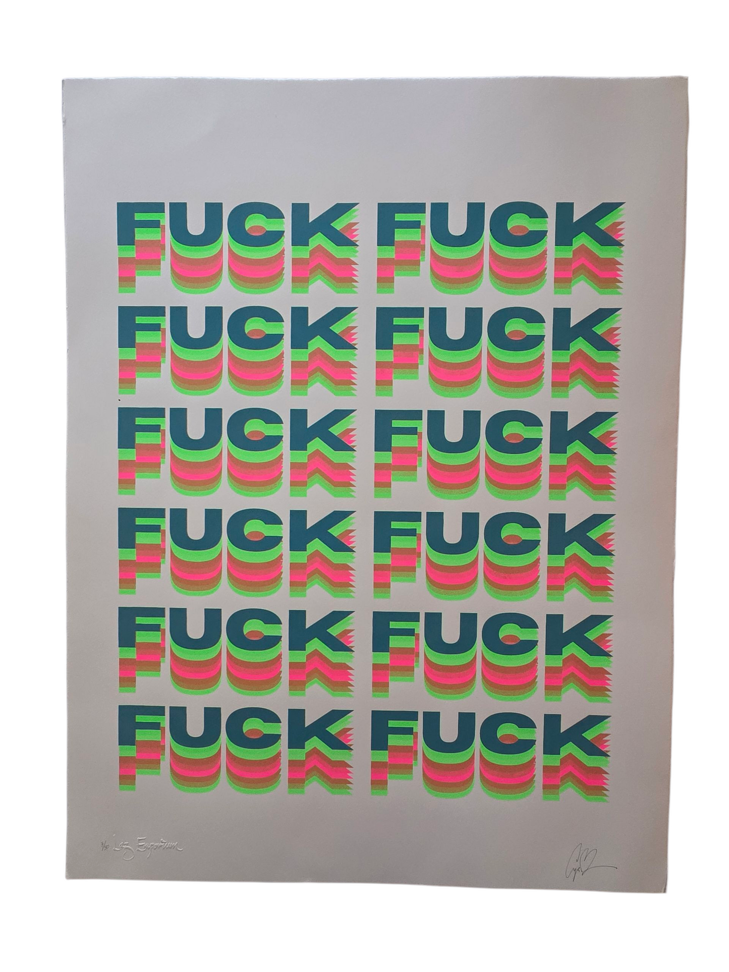 "FUCK" | blue/green/pink