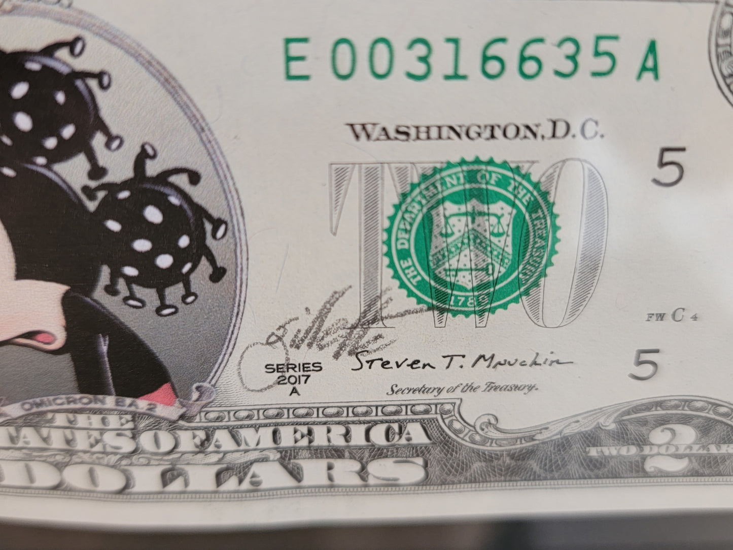 Omicron BA.2 Mickey Covid Dollar AP 2022
