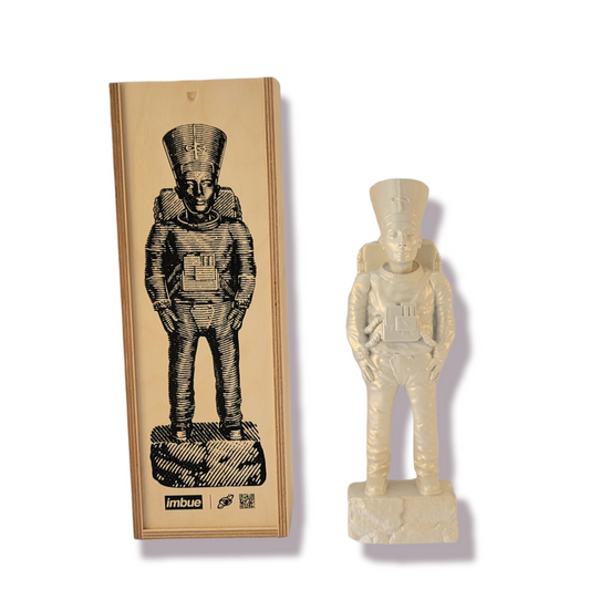 "Ancient Astronaut XL" - Nefertiti Pearl White